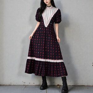 VINTAGE 1990s Chinese Prairie Dress with The Alexander Henry Collection Fabric